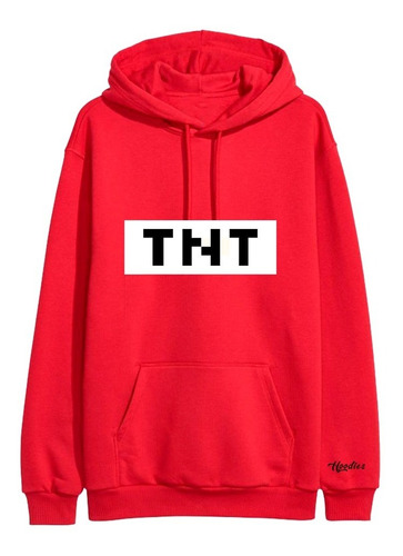 Buzo Buso Saco O Hoodie De Video Juego Minecraft Rojo Niño