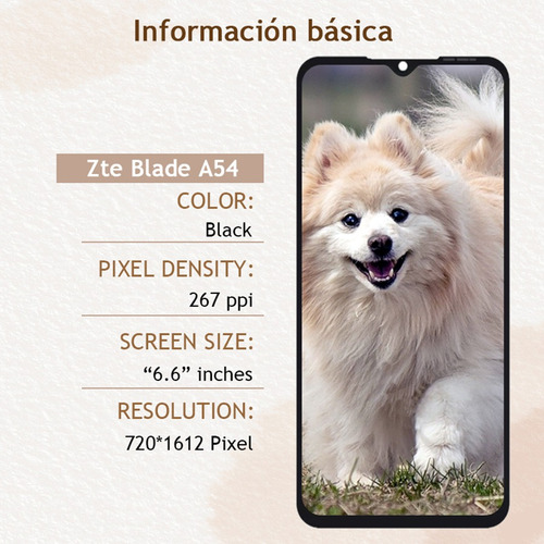 Pantalla Lcd Táctil Para Zte Blade A54 / A34 Display