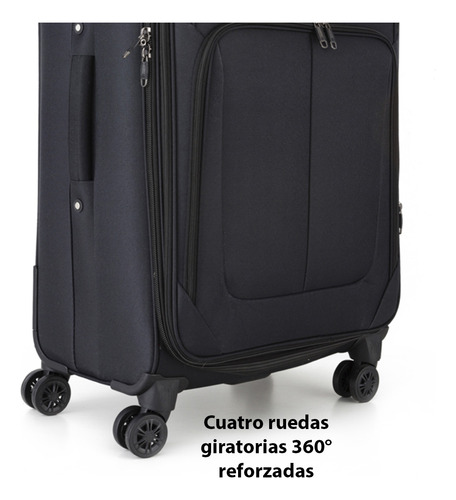 Valija Bagcherry 24 Pulgadas Tela Bodega Negro
