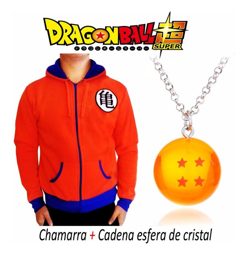 Dragon Ball Chamarra Super Goku Z Collar Esfera Del Dragon