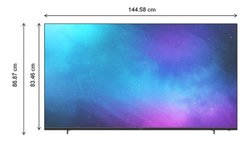 Imagen 2 de 3 de Pantalla Sharp 65 Pulgadas 4k Smart Tv Led 4t-c65ck5ud