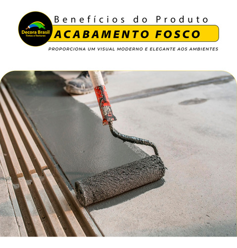 Tinta Piso Premium A Base D'água Decora Brasil 800 Ml Acabamento Fosco Cor Cinza