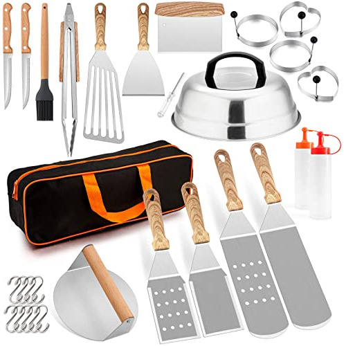 Juego De 20 Accesorios Plancha De Teppanyaki De Acero I...