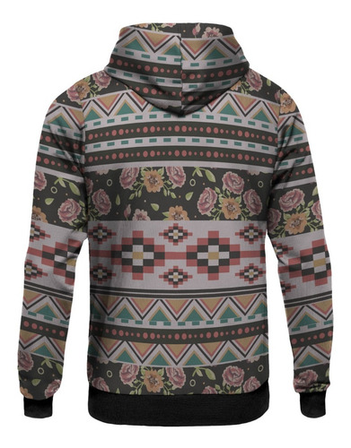 Imagem 2 de 2 de Blusa Moletom Capuz Ziper Etnico Ethnic Africa Africano 3d