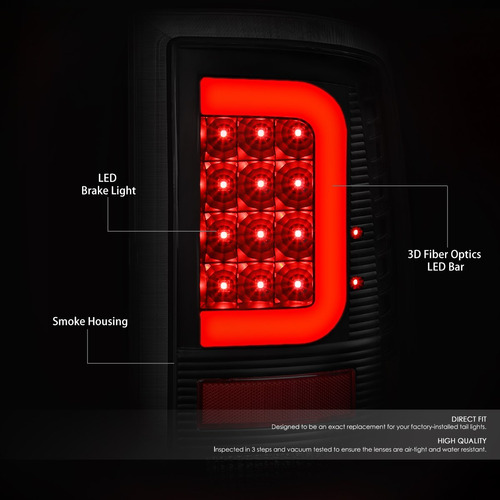 Dna Motoring Tl-dram09-led-3d-bk-sm-g2 Par Barra Led 3d Para