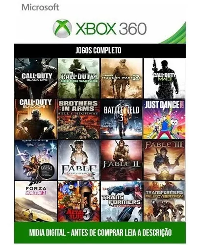 Combo 16 jogos – Midia Digital Xbox 360 - 95xGames