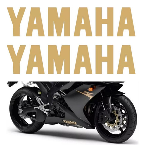 Kit Faixa Adesivo Spoiler Para Yamaha R1 2007 14168 Cor Dourado
