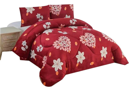 Cobertor Plumon Chiporro Para Invierno 2 Plazas + 2 Fundas