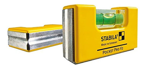 Stabila 11901 Magnetic Pocket Level Pro Con Funda Amarilla