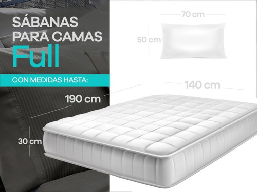 Juego De Sábanas 2 Plazas 100% Algodón Full Size 200 Hilos