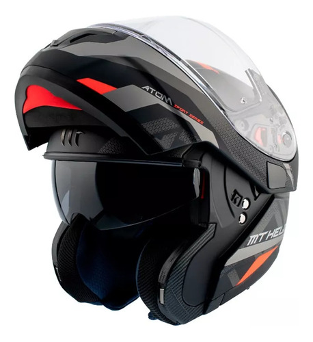 Casco Moto Rebatible Mt Atom Sv Hybrid Skill - Fas Motos