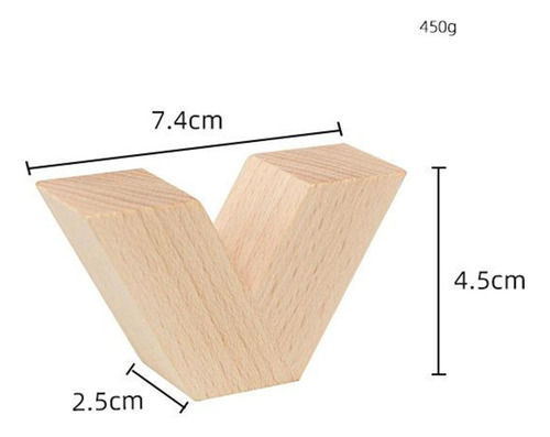 En Forma De V Bloques De Construcción De Madera 3d Juego