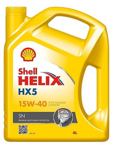 Aceite Shell Helix Hx5 15w-40 Mineral 4 Litros