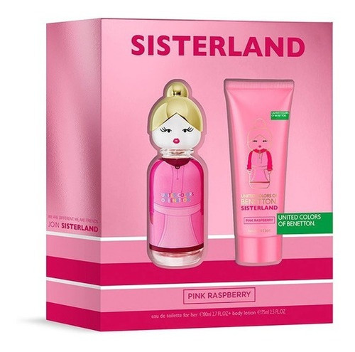 Set Benetton Sisterland Pink R Edt 80ml + Body Lotion 75ml