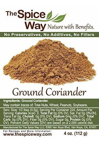 The Spice Way Ground Cilantro - Bolsa Resellable De 4 Oz