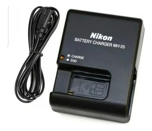 Cargador Nikon Mh-25 D7100 D7000 D7200 D7300 D7400 D7500 Color negro