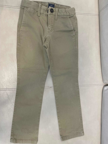 Pantalón Gabardina Gap Slim Fit Niño - Talle 7 Usado