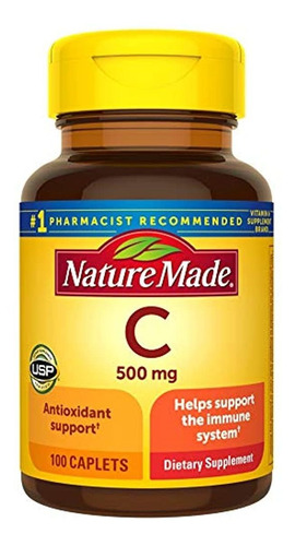 Nature Made Vitamin C 500 Mg Caplets 100 Ct