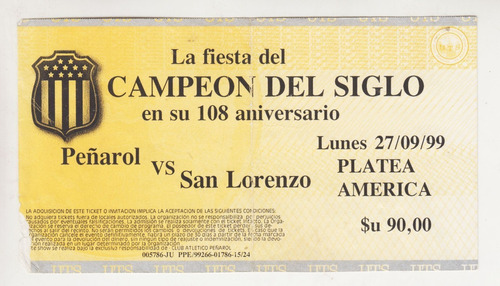 1999 Memorabilia Futbol Peñarol Fiesta Campeon Del Siglo