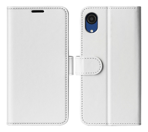 Funda Para Samsung A03 Core Flip Cover Blanco Antishock