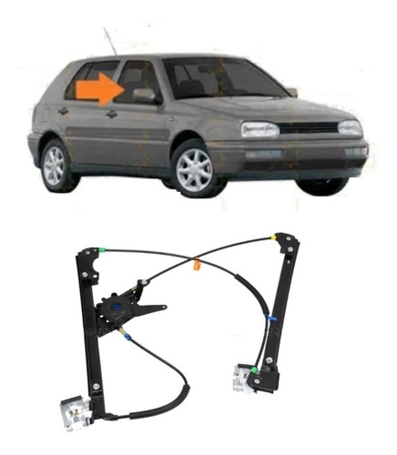 Maquina Levanta Vidrio Golf Mk3 Electrica Del Der 1997 1998