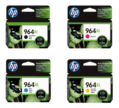 Combo Cartucho Hp 964xl Negro + 964xl Color Original