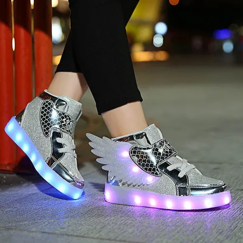 Zapatos Led Para Ni as Moderno Luces Incleibles Recargable