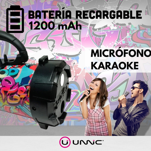 Parlante Bluetooth Portatil Unnic Usb Musica Sd 10w Linterna
