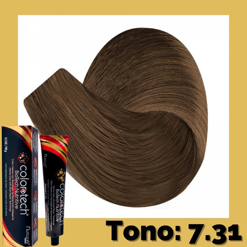 Color Tech Tinte Tono 7.31 Rubio Dorado Cenizo Tubo 90g