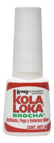 Pegamento Instantáneo Krazi Kola Loka Aplicador Brocha 5 Grs
