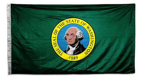 Bandera De Poliéster De Doble Cara Del Estado De Washington 