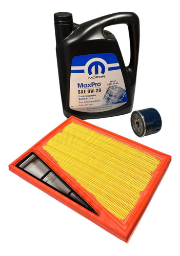 Kit Filtro Aire Aceite + Aceite 0w20 X4l Original Mopar