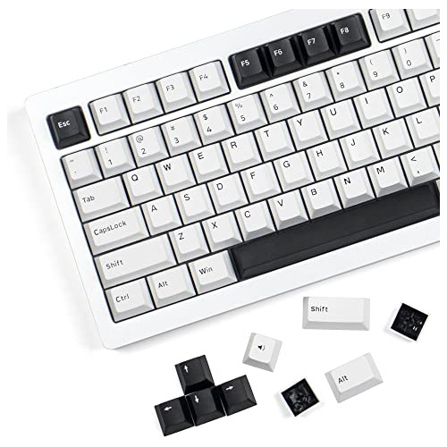 Bow Keycaps 168 Keys, Minimalista Estilo Negro En Keycaps Bl