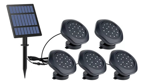 Luz Solar Para Piscina 5pcs 18led Ip68 Rgb Luz Para Césped