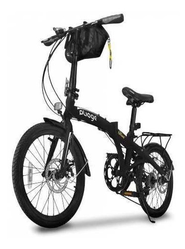 Bicicleta Bike Dobrábvel Two Dogs Preto Pliage Plus