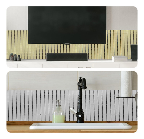 Mosaico De 3 Rollos, Espejos De Vidrio, Mosaico Autoadhesivo
