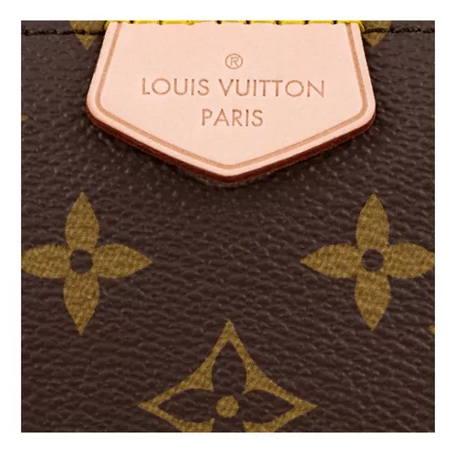 Bolsa bandolera Louis Vuitton Bolso Multi Pochette Accessoires diseño  monogram de lona rose clair con correa de hombro rosa y herrajes metal
