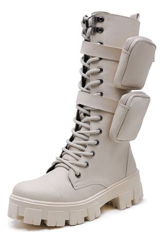 Bota Feminina Cano Alto Com Bolsa Alternativa Off Ref 008