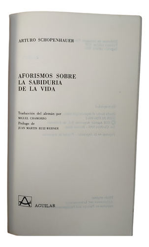 Aforismos Sobre La Sabiduría De La Vida - A. Schopenhauer (Usado)