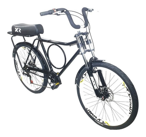 Bicicleta 26 Barra Forte Vmax + Disco + Banco Mobi Drx Bike