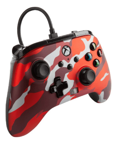 Joystick Acco Powera E. Wired For Xbox X|s Metallic Red Camo