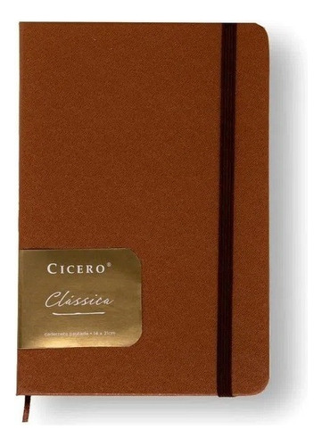  Cicero Caderneta Pautado 160 folhas  listradas 1 assuntos unidade x 1 21cm x 14cm caramelo cor caramelo