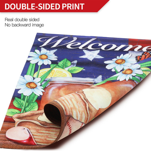 Bandera De Jardín Anley American Summer Welcome, 45 X 32 Cm,
