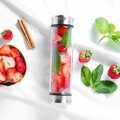Vaso De Té Pure Zen Con Infusor, Sin Bpa, Doble Pared, Crist