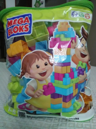 Mega Bloks 60 Pcs  Juguete De Bloques Para Construcción