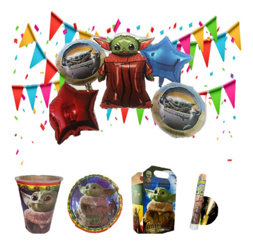 Yoda Baby Star Wars Paq Fiesta Artículos 10 Personas Cumple