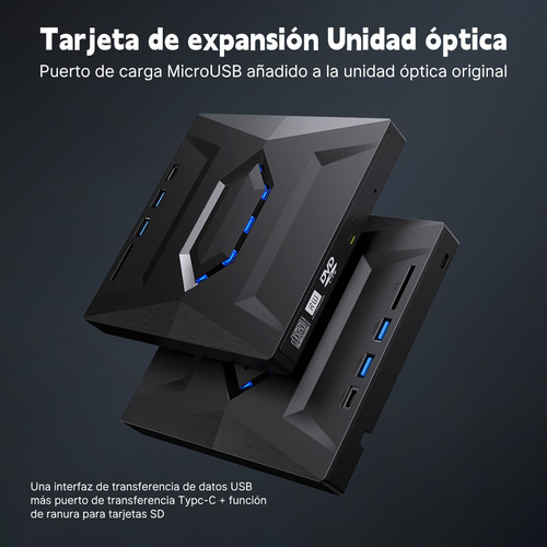 Grabador Dvd/cd Externo Lector Usb Type C Con Sd/tf Puerto