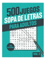 Comprar Libro: 500 Sopa De Letras Adultos: Libro De Sopa De Letras 2