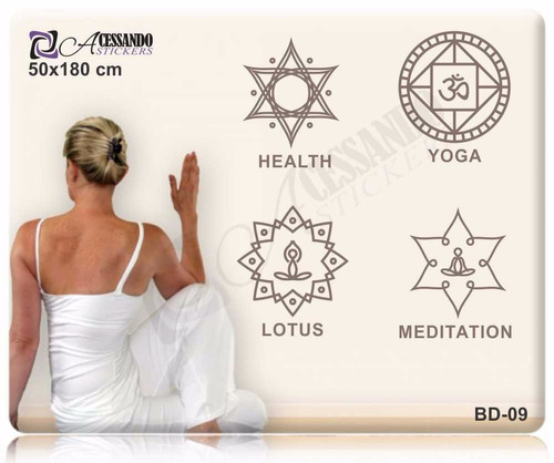 Adesivo Parede Simbolo Meditação Relaxamento Yoga Massagem