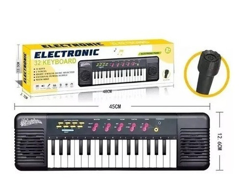 Teclado Piano Digital Electronico Musica Niños Con Microfono